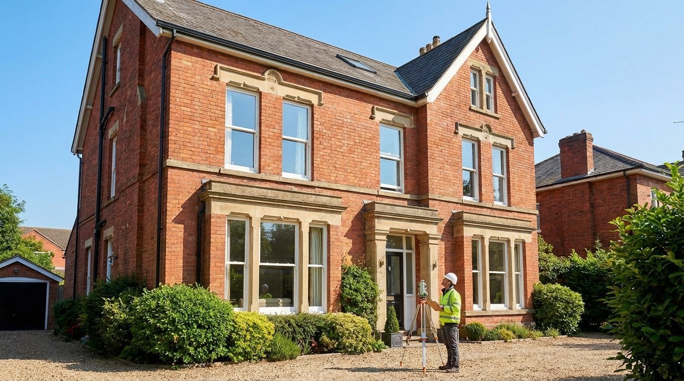 Beautiful Victorian period property being inspected by chartered surveyor